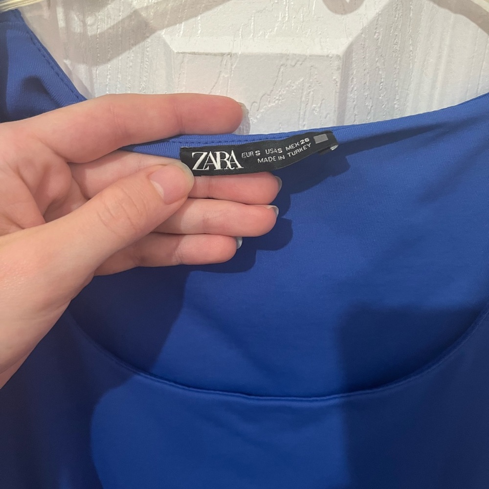Blue ZARA top